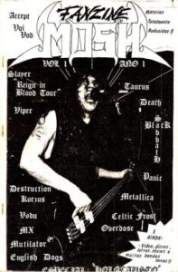 Slayer, primeira capa do Fanzine Mosh