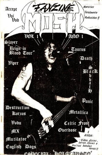 Slayer, primeira capa do Fanzine Mosh